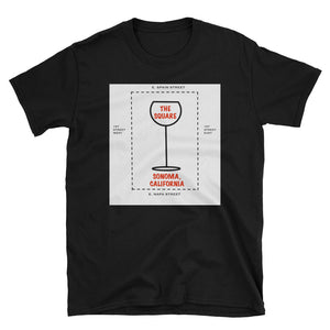 "THE SQUARE" WINE GLASS T-Shirt